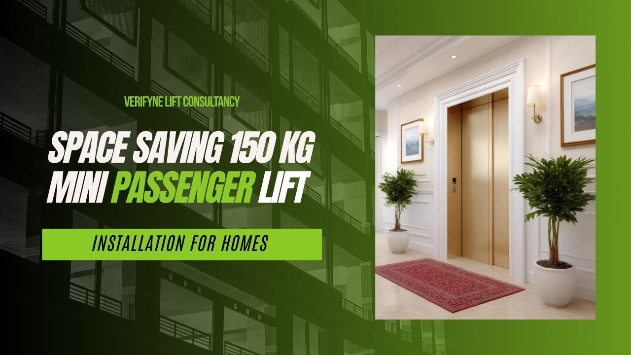 Space Saving 150 KG Mini Passenger Lift Installation for Homes