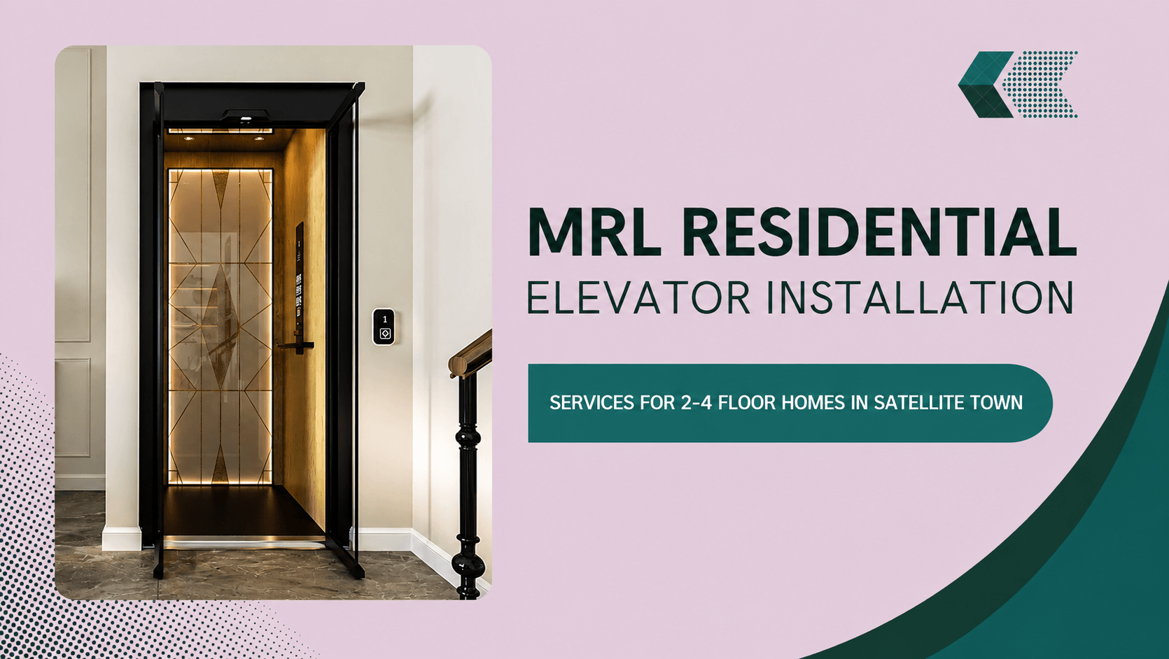 MRL Residential Elevator Installation Services for 2–4 Floor Homes in Satellite Town