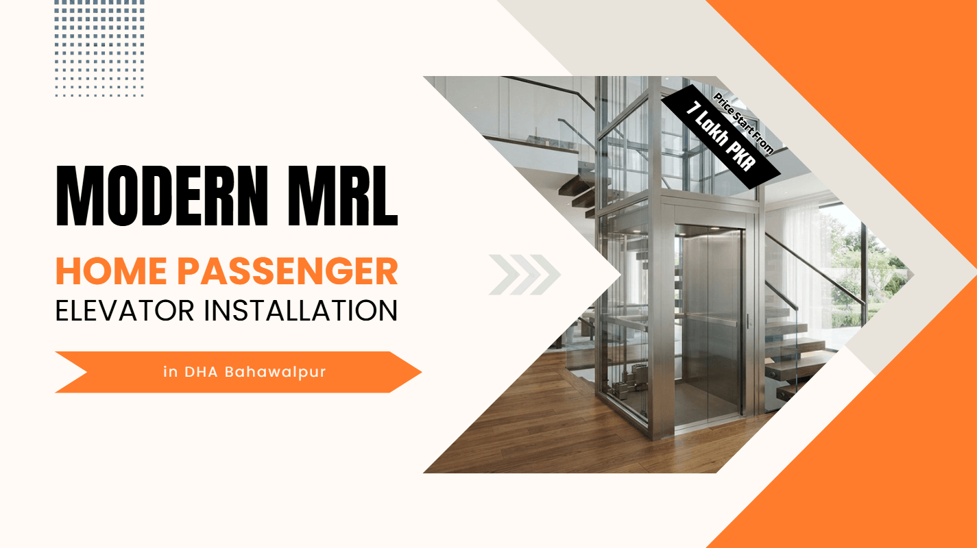 Modern MRL Home Passenger Elevator Installation in DHA Bahawalpur